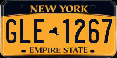 NY license plate GLE1267