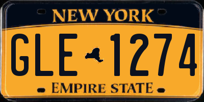 NY license plate GLE1274