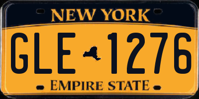 NY license plate GLE1276