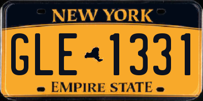 NY license plate GLE1331
