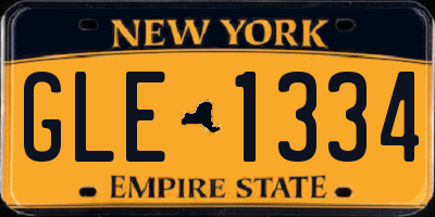 NY license plate GLE1334