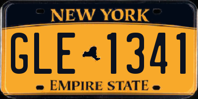 NY license plate GLE1341