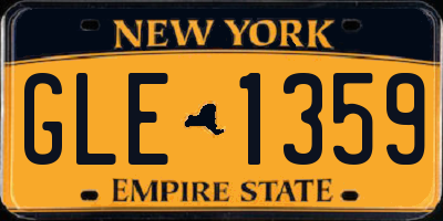 NY license plate GLE1359