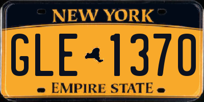 NY license plate GLE1370