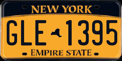 NY license plate GLE1395