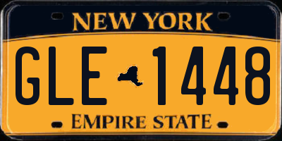 NY license plate GLE1448