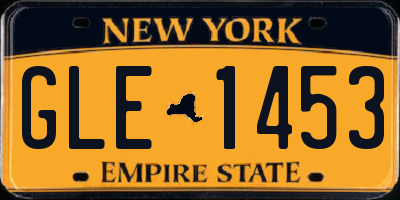 NY license plate GLE1453