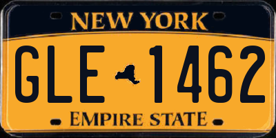 NY license plate GLE1462