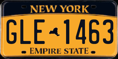 NY license plate GLE1463