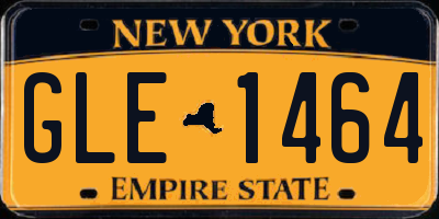 NY license plate GLE1464