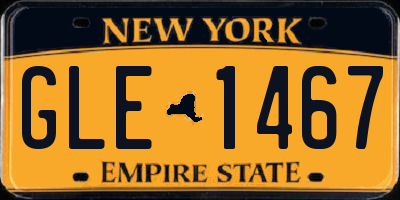 NY license plate GLE1467