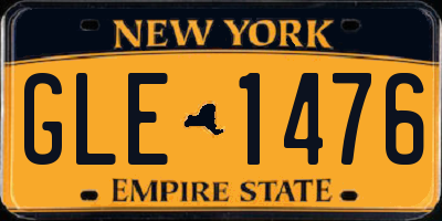 NY license plate GLE1476