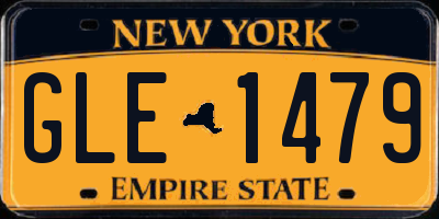NY license plate GLE1479