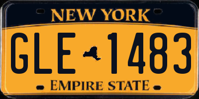 NY license plate GLE1483
