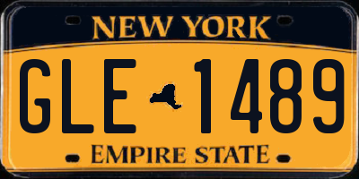 NY license plate GLE1489