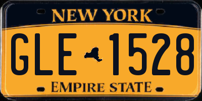NY license plate GLE1528