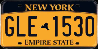 NY license plate GLE1530
