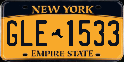 NY license plate GLE1533