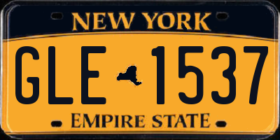 NY license plate GLE1537