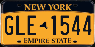 NY license plate GLE1544