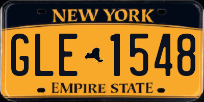 NY license plate GLE1548