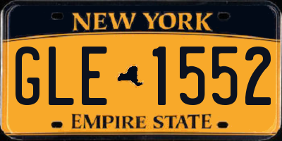 NY license plate GLE1552