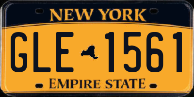 NY license plate GLE1561