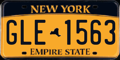 NY license plate GLE1563