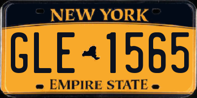 NY license plate GLE1565