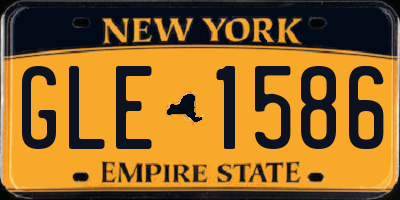 NY license plate GLE1586