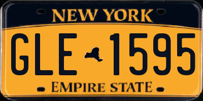 NY license plate GLE1595
