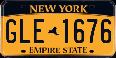 NY license plate GLE1676