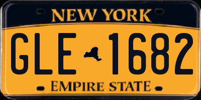 NY license plate GLE1682