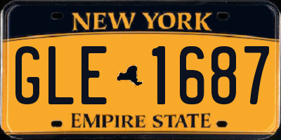 NY license plate GLE1687