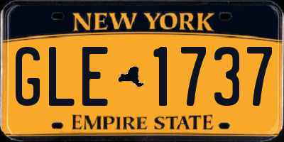 NY license plate GLE1737