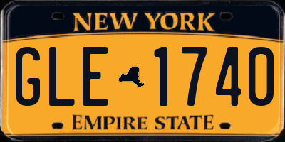 NY license plate GLE1740