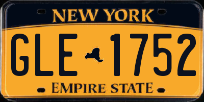 NY license plate GLE1752