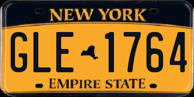 NY license plate GLE1764