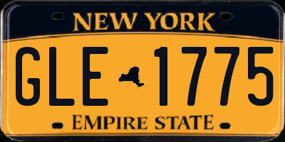 NY license plate GLE1775