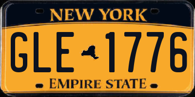 NY license plate GLE1776