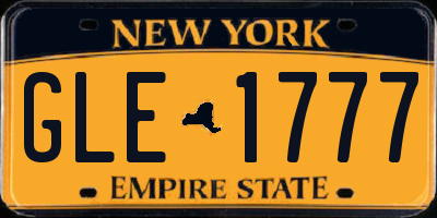 NY license plate GLE1777