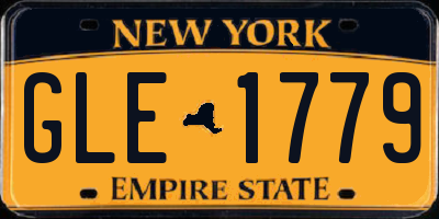 NY license plate GLE1779
