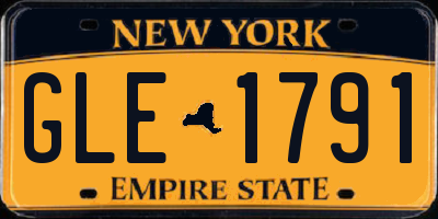 NY license plate GLE1791