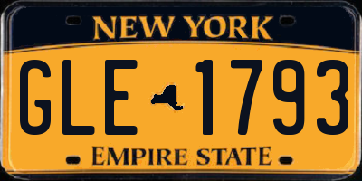 NY license plate GLE1793