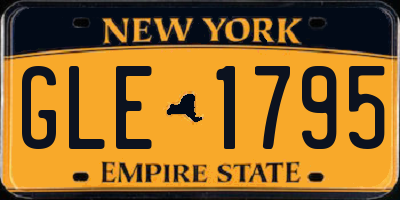 NY license plate GLE1795