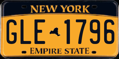 NY license plate GLE1796