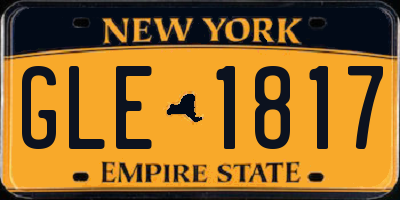 NY license plate GLE1817