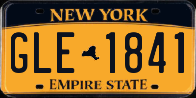 NY license plate GLE1841