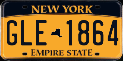 NY license plate GLE1864