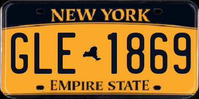 NY license plate GLE1869